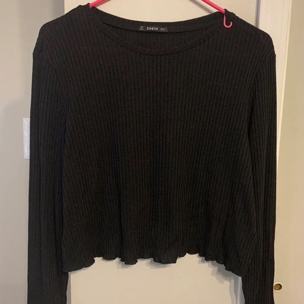 SHEIN black ribbed long sleeve
